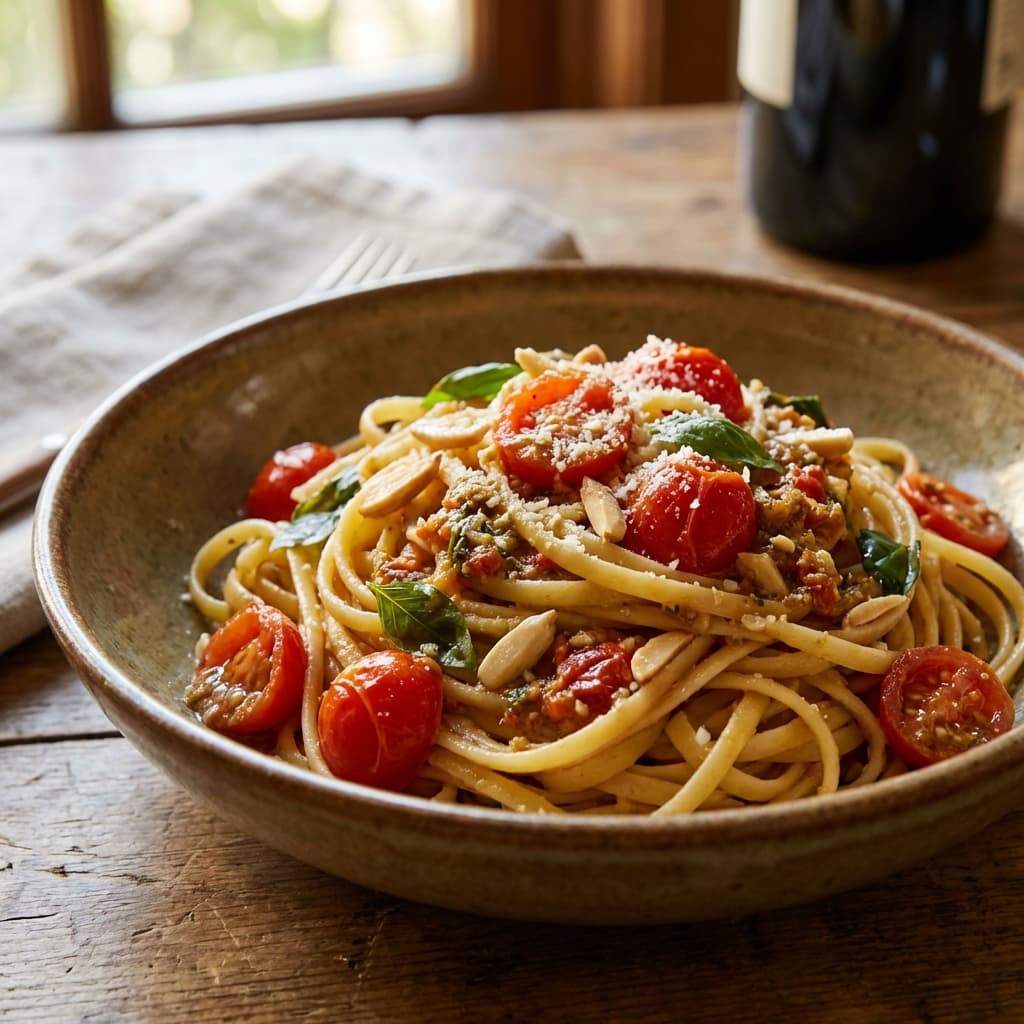 Linguine al Pesto Trapanese